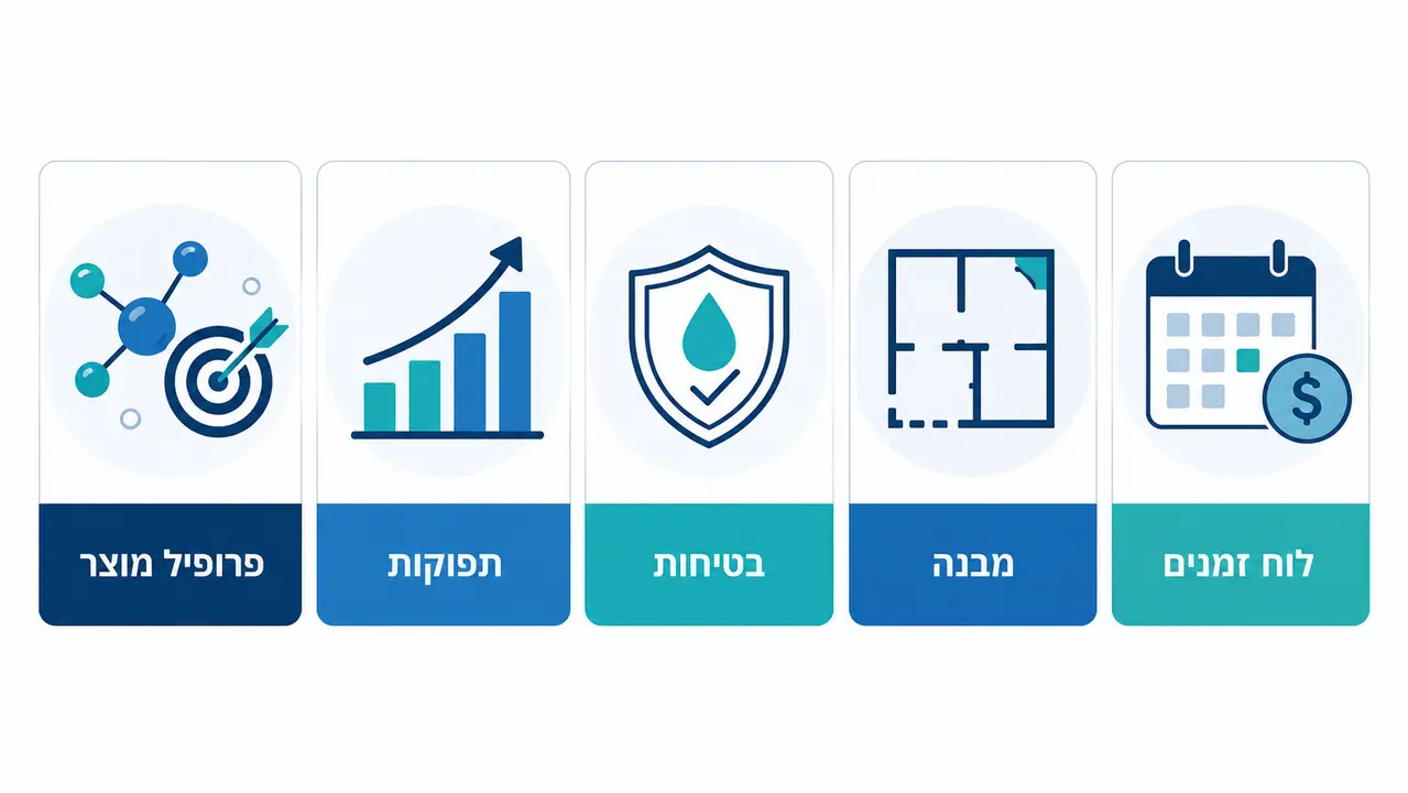 צ׳ק ליסט לפגישת אפיון קו ייצור