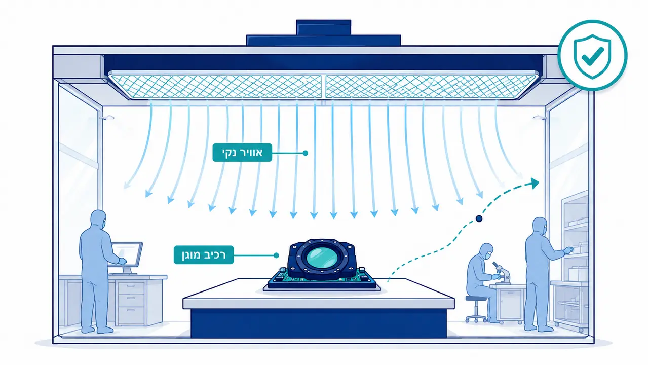 ‏המדריך להקמת חדר נקי לתעשייה ביטחונית עם Biopharmax