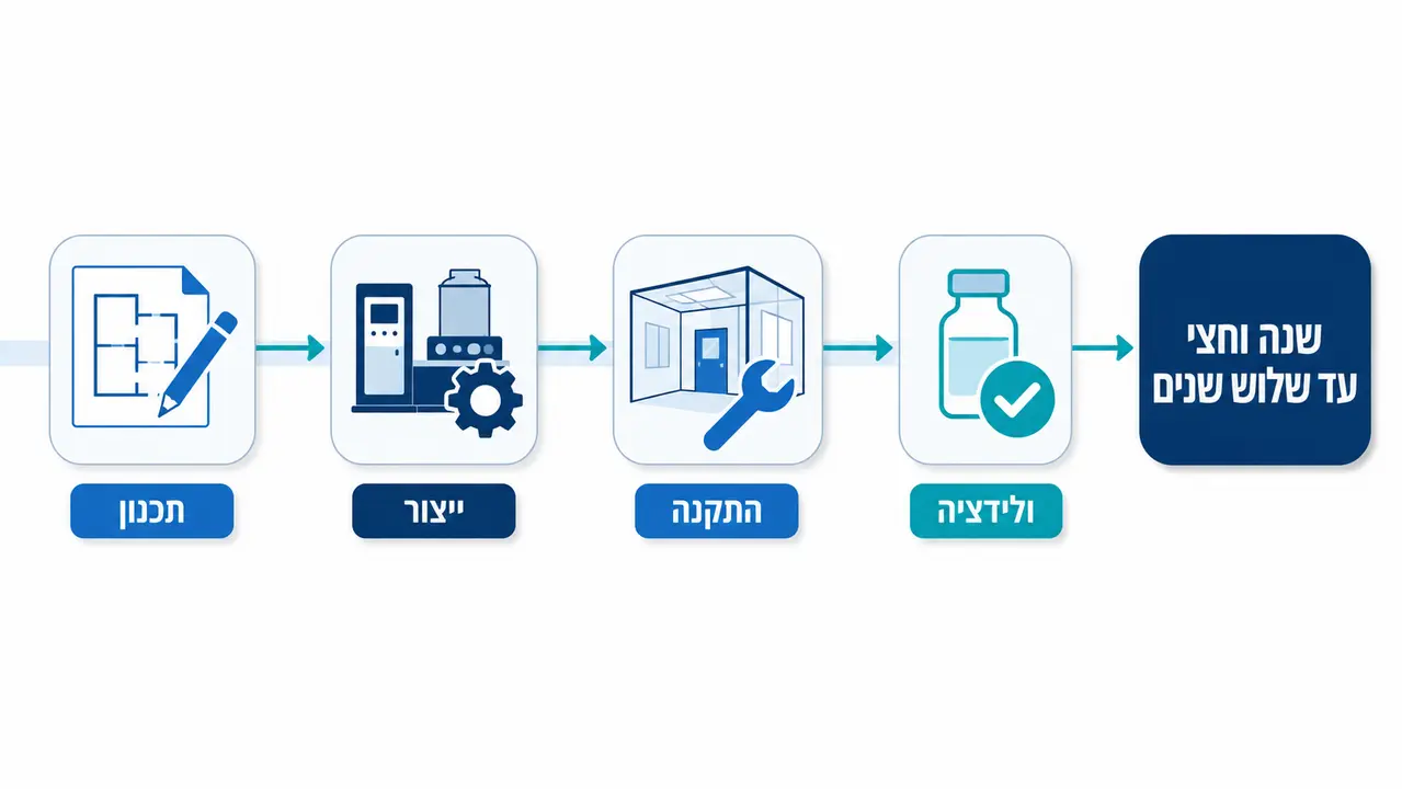 לוח זמנים טיפוסי להקמת קו מילוי אספטי