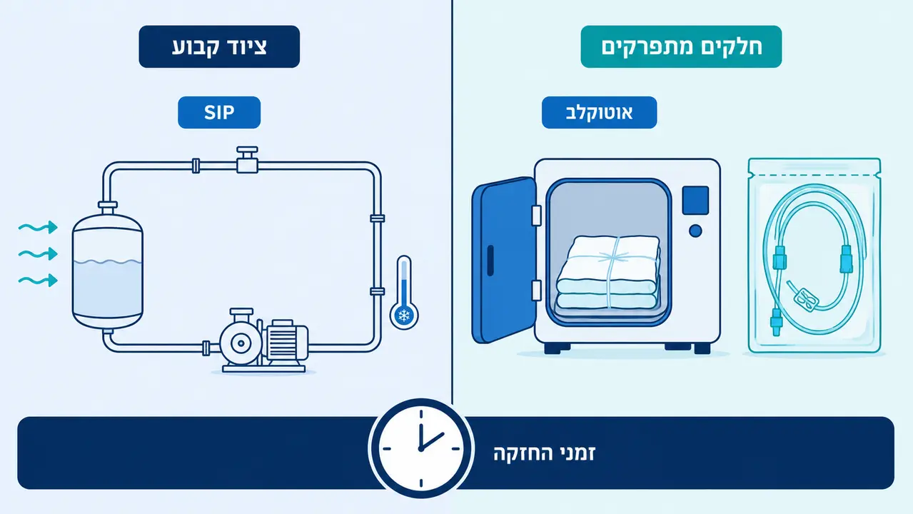 דרישות סטריליזציה של ציוד וחלקים במגע מוצר