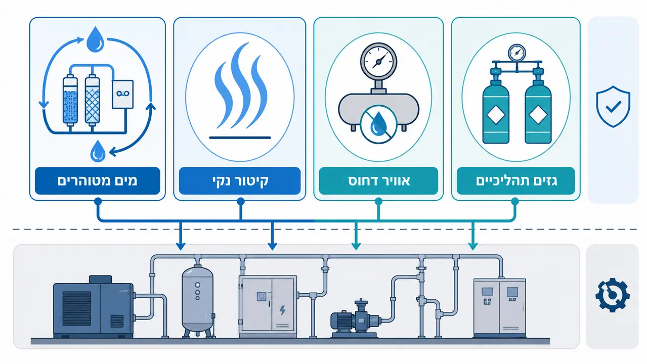 תשתיות נקיות במתקן GMP