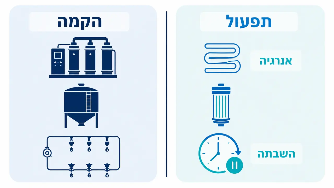 גורמי עלות בהקמה ובתפעול של מערכת מים להזרקה