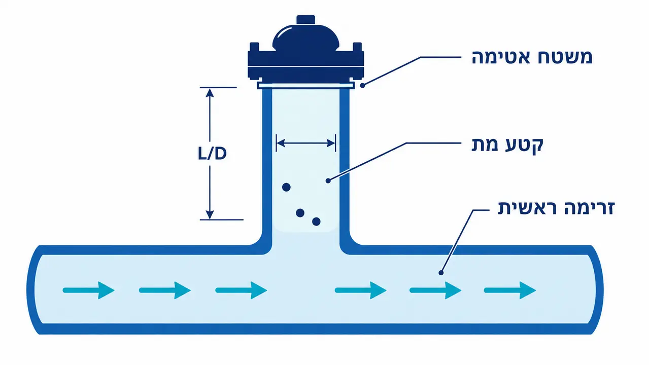 קטע מת בלולאת הפצה של מים להזרקה