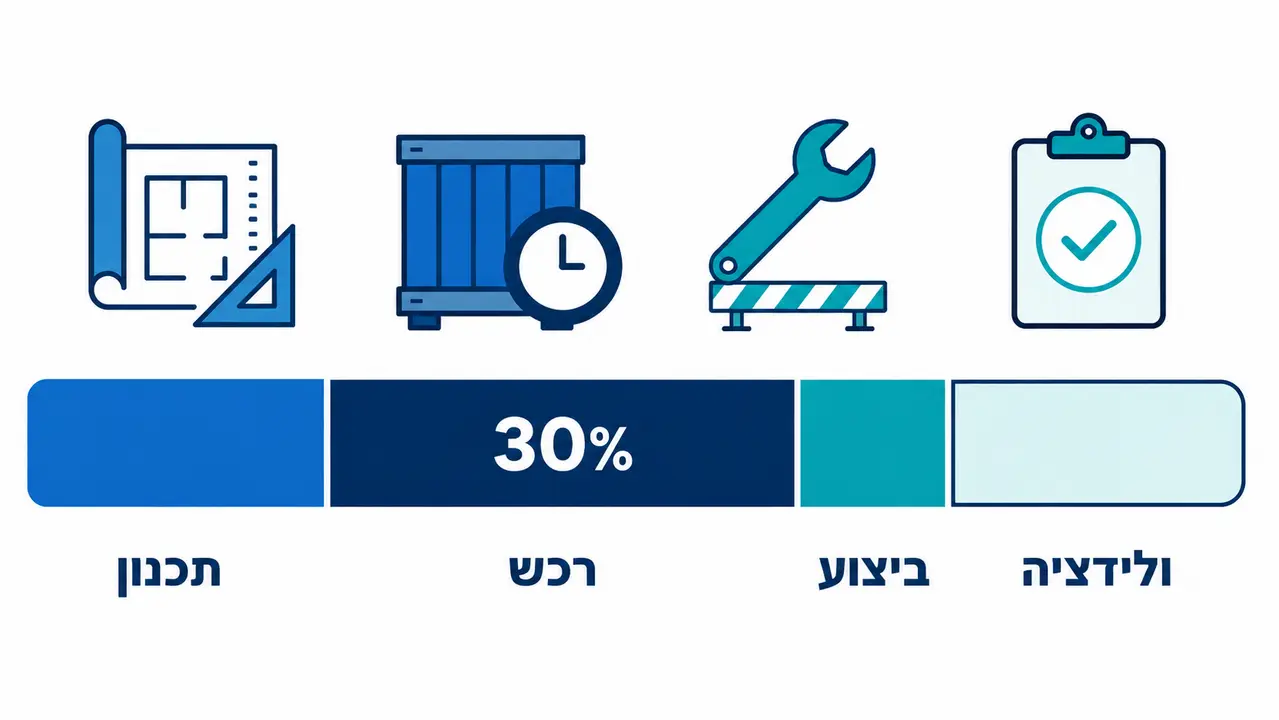 לוח זמנים לפרויקט שדרוג מתקן פרמצבטי