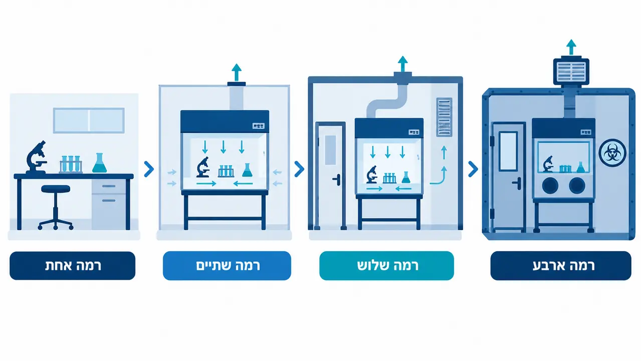 ‏רמות בטיחות ביולוגית במעבדה: המדריך המלא