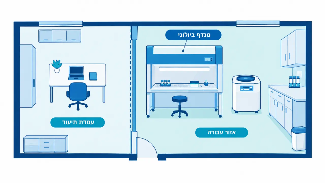 עבודה שגרתית במעבדת BSL-2