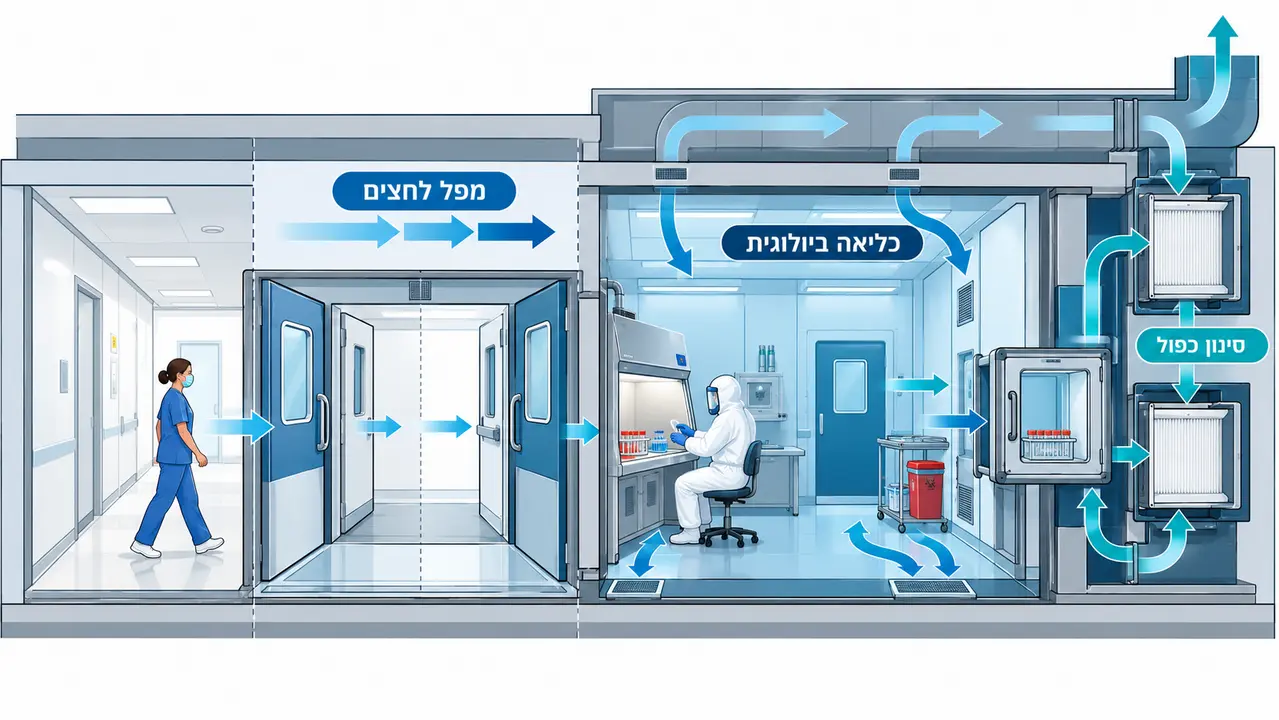 ‏בניית מעבדה BSL-3: המדריך המקצועי לתכנון והקמה