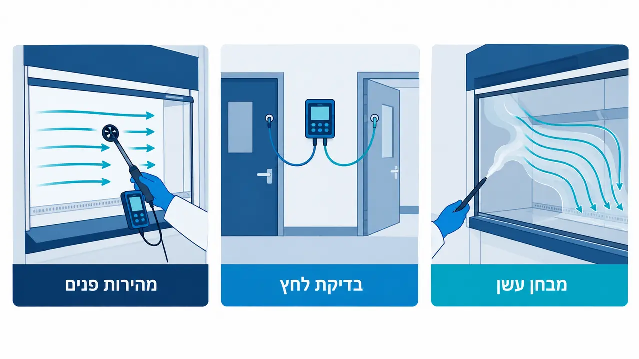 בדיקות ביצועים ומדידות זרימה לאימות תפקוד מערכת האוורור בשטח