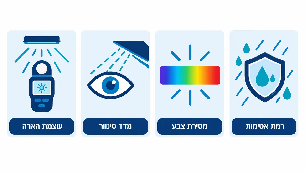 הגדרת דרישות תאורת מעבדה במסמך אפיון הנדסי